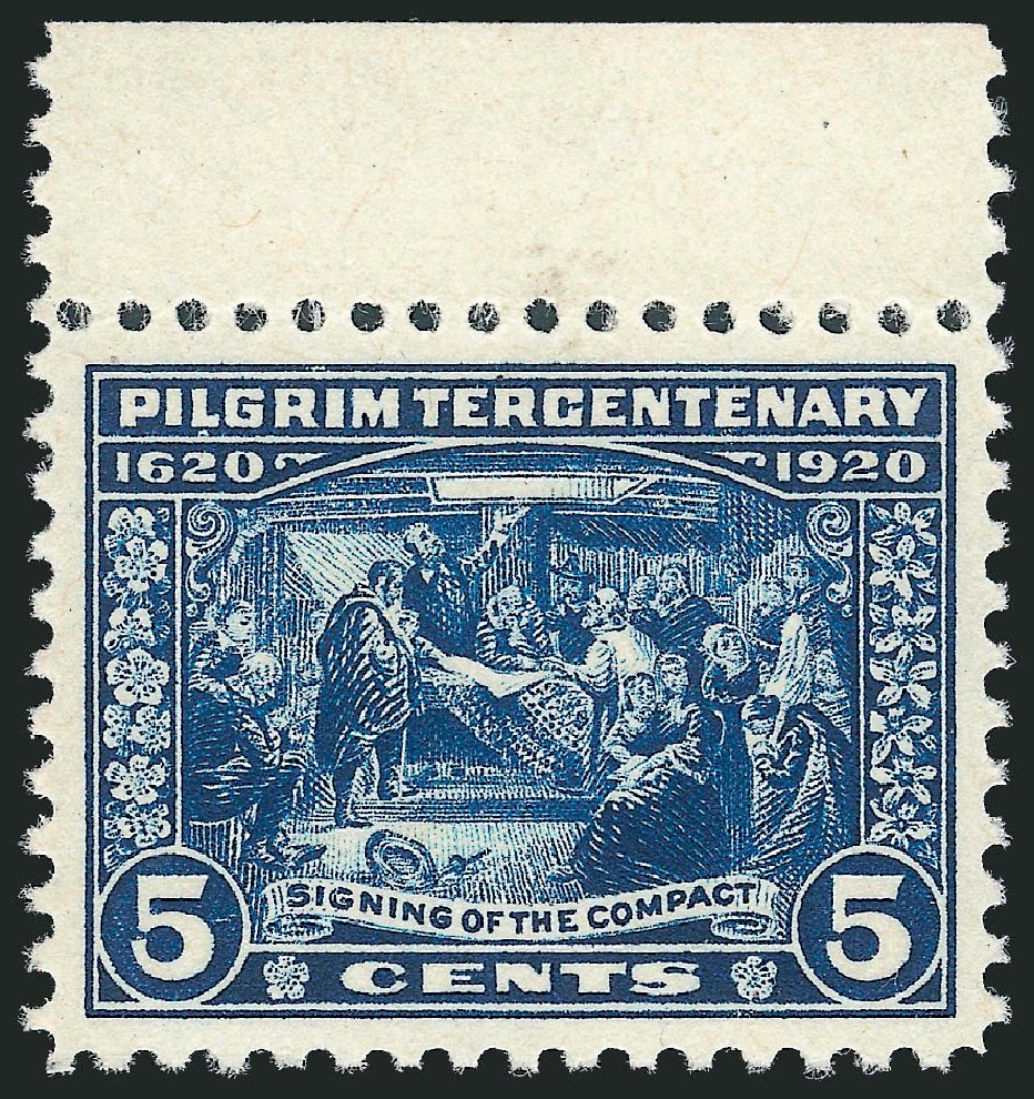 Values of US Stamps Scott Cat. #550 - 5c 1920 Pilgrim Tercentenary. Robert Siegel Auction Galleries, Oct 2011, Sale 1014, Lot 2054