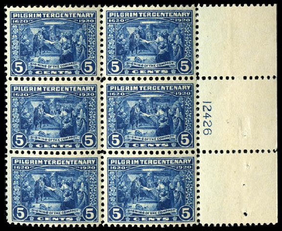 Prices of US Stamps Scott Catalogue 550: 1920 5c Pilgrim Tercentenary. Matthew Bennett International, Jun 2008, Sale 328, Lot 1035