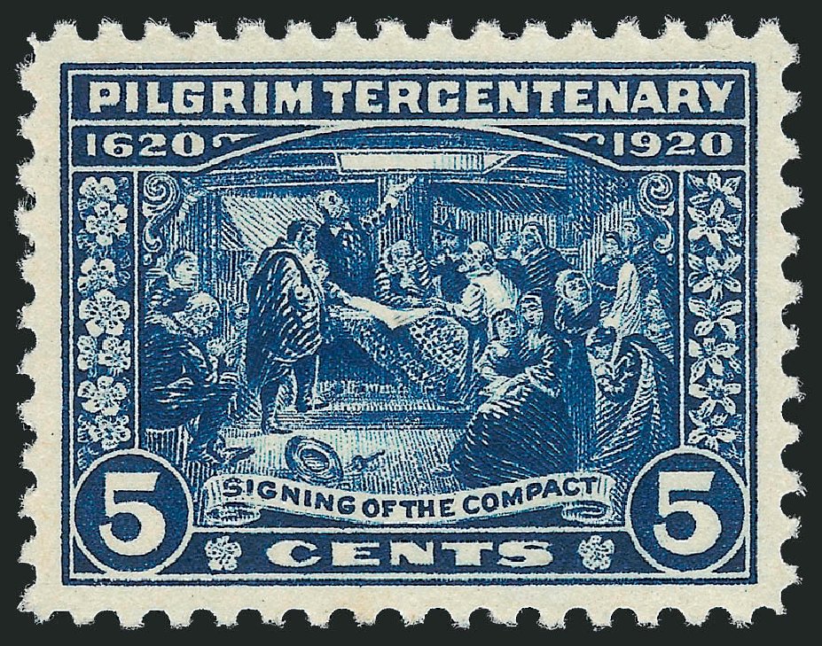 US Stamp Price Scott 550: 5c 1920 Pilgrim Tercentenary. Robert Siegel Auction Galleries, Oct 2011, Sale 1014, Lot 2053