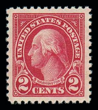 Values of US Stamps Scott # 554: 2c 1923 Washington Perf 11. Matthew Bennett International, Dec 2007, Sale 325, Lot 2218