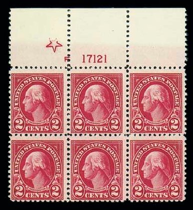 Values of US Stamps Scott #554 - 1923 2c Washington Perf 11. Matthew Bennett International, Dec 2007, Sale 325, Lot 2219