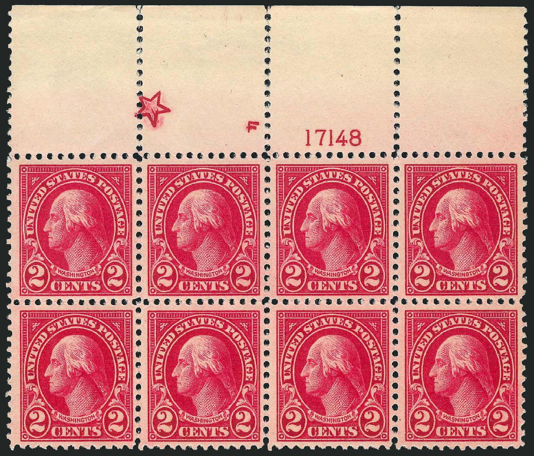 US Stamp Value Scott # 554 - 1923 2c Washington Perf 11. Robert Siegel Auction Galleries, Jul 2014, Sale 1077, Lot 319