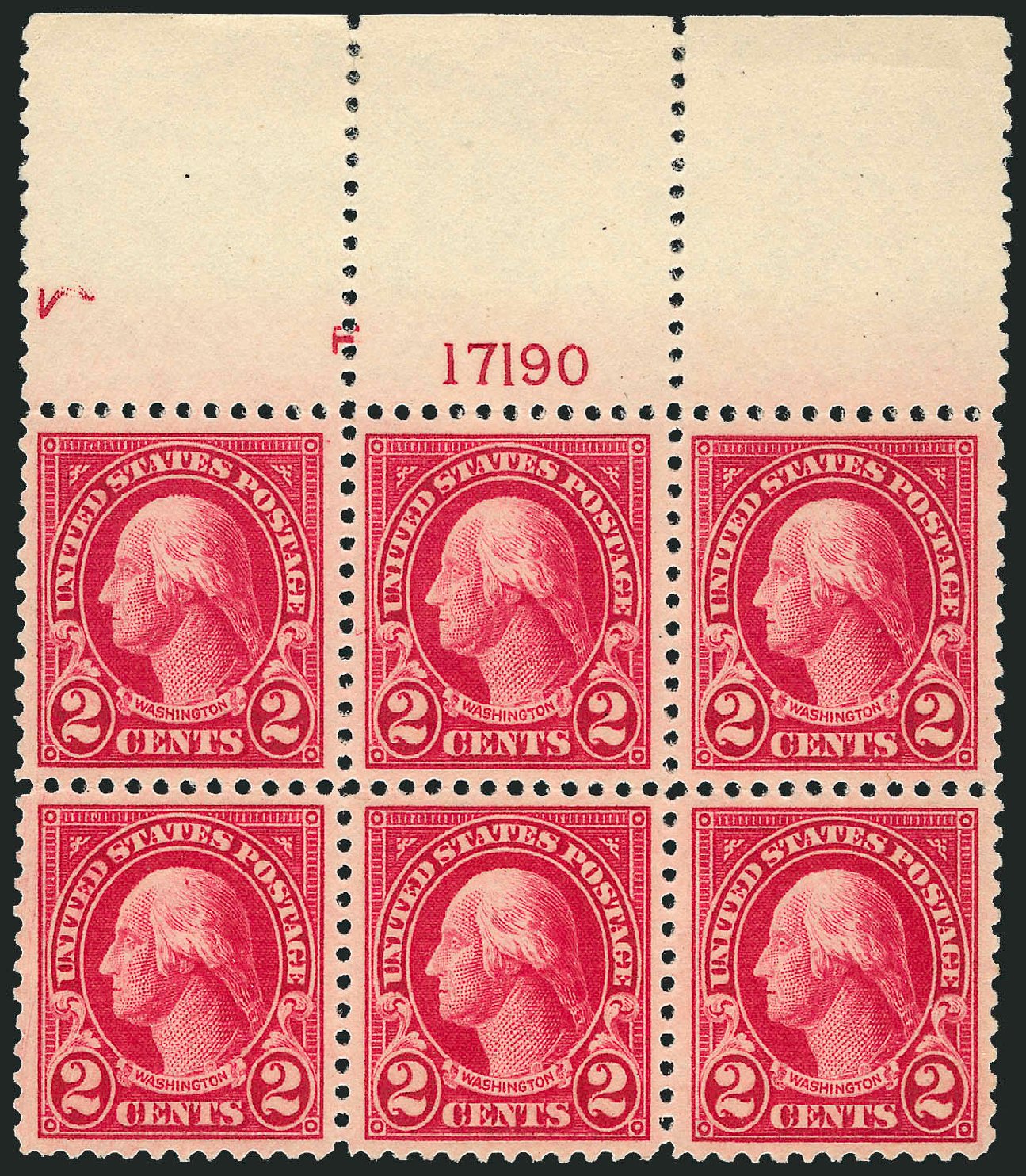 Values of US Stamps Scott Catalog 554 - 2c 1923 Washington Perf 11. Robert Siegel Auction Galleries, Jul 2014, Sale 1077, Lot 320