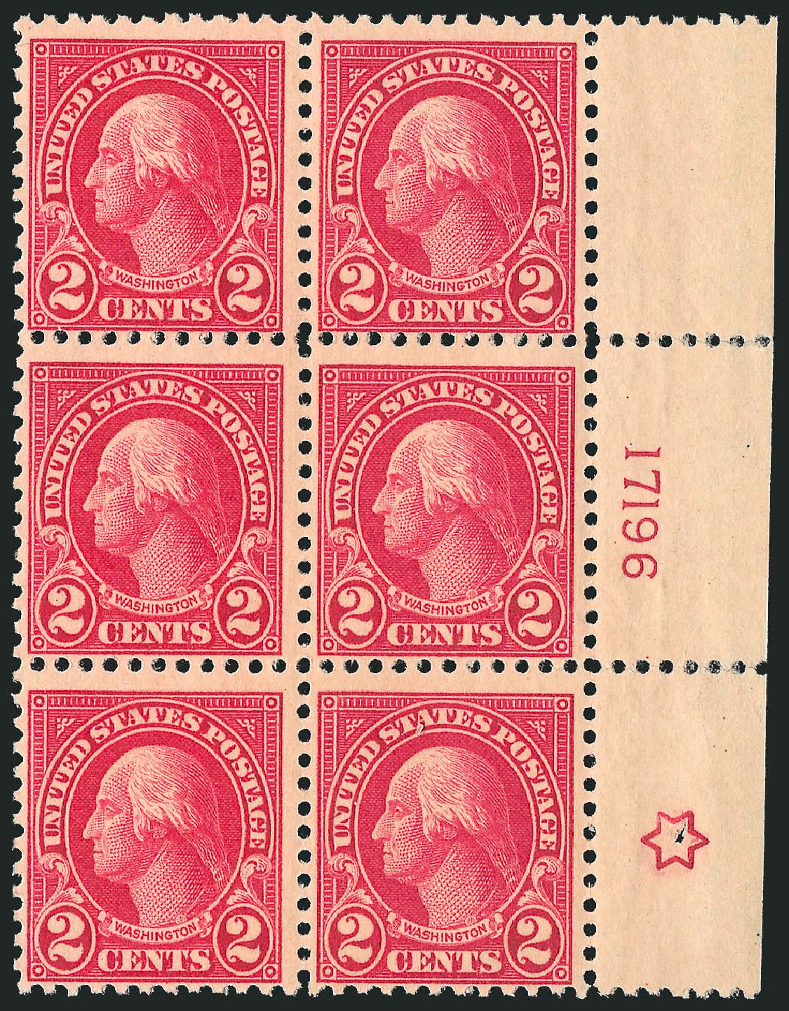 US Stamps Prices Scott Catalogue 554 - 1923 2c Washington Perf 11. Robert Siegel Auction Galleries, Jul 2014, Sale 1077, Lot 325
