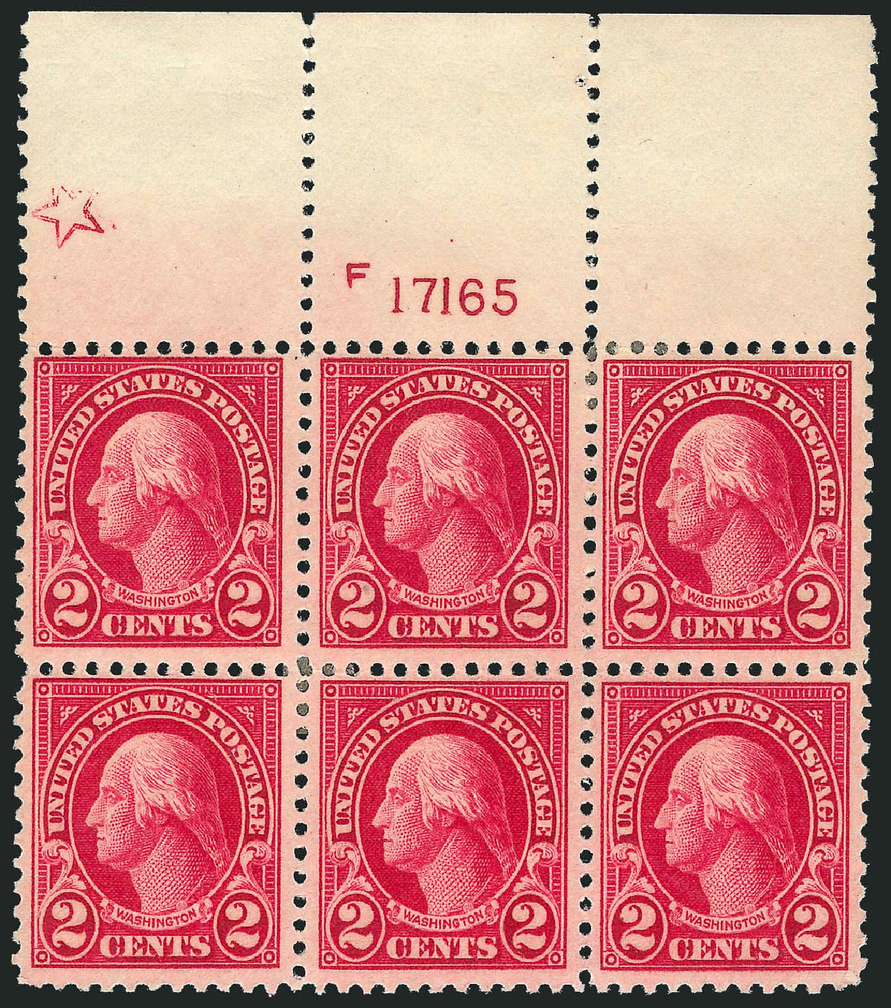 US Stamp Value Scott Catalogue #554 - 1923 2c Washington Perf 11. Robert Siegel Auction Galleries, Jul 2014, Sale 1077, Lot 323