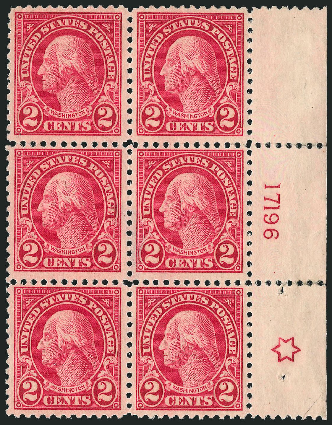 US Stamps Value Scott Catalog # 554: 2c 1923 Washington Perf 11. Robert Siegel Auction Galleries, Sep 2014, Sale 1078, Lot 593