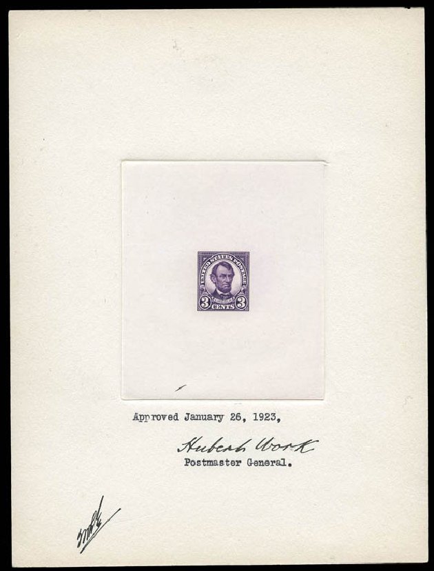 US Stamp Prices Scott Catalog #555 - 3c 1923 Lincoln Perf 11. Matthew Bennett International, May 2015, Sale 352, Lot 108