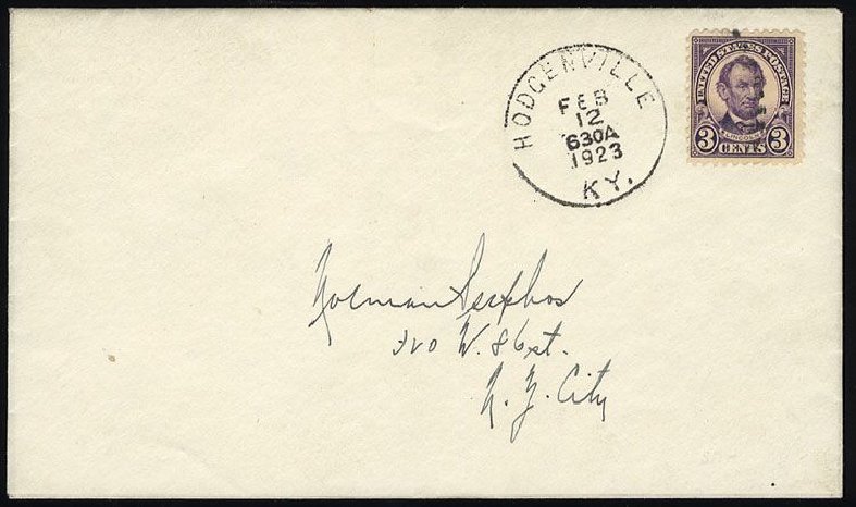 Values of US Stamp Scott Catalog # 555: 3c 1923 Lincoln Perf 11. Cherrystone Auctions, Jan 2008, Sale 200801, Lot 1238