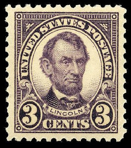 Value of US Stamps Scott Catalogue # 555: 1923 3c Lincoln Perf 11. Matthew Bennett International, Apr 2008, Sale 326, Lot 489