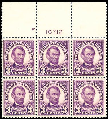 Cost of US Stamp Scott Cat. #555: 1923 3c Lincoln Perf 11. Schuyler J. Rumsey Philatelic Auctions, Apr 2015, Sale 60, Lot 2943