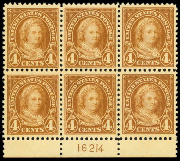 Costs of US Stamp Scott # 556 - 4c 1923 Martha Washington Perf 11. Daniel Kelleher Auctions, Mar 2013, Sale 635, Lot 677