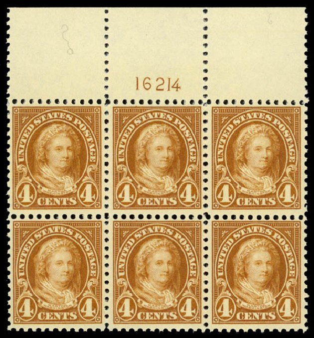 US Stamp Value Scott Catalogue 556: 1923 4c Martha Washington Perf 11. Daniel Kelleher Auctions, May 2014, Sale 653, Lot 2428