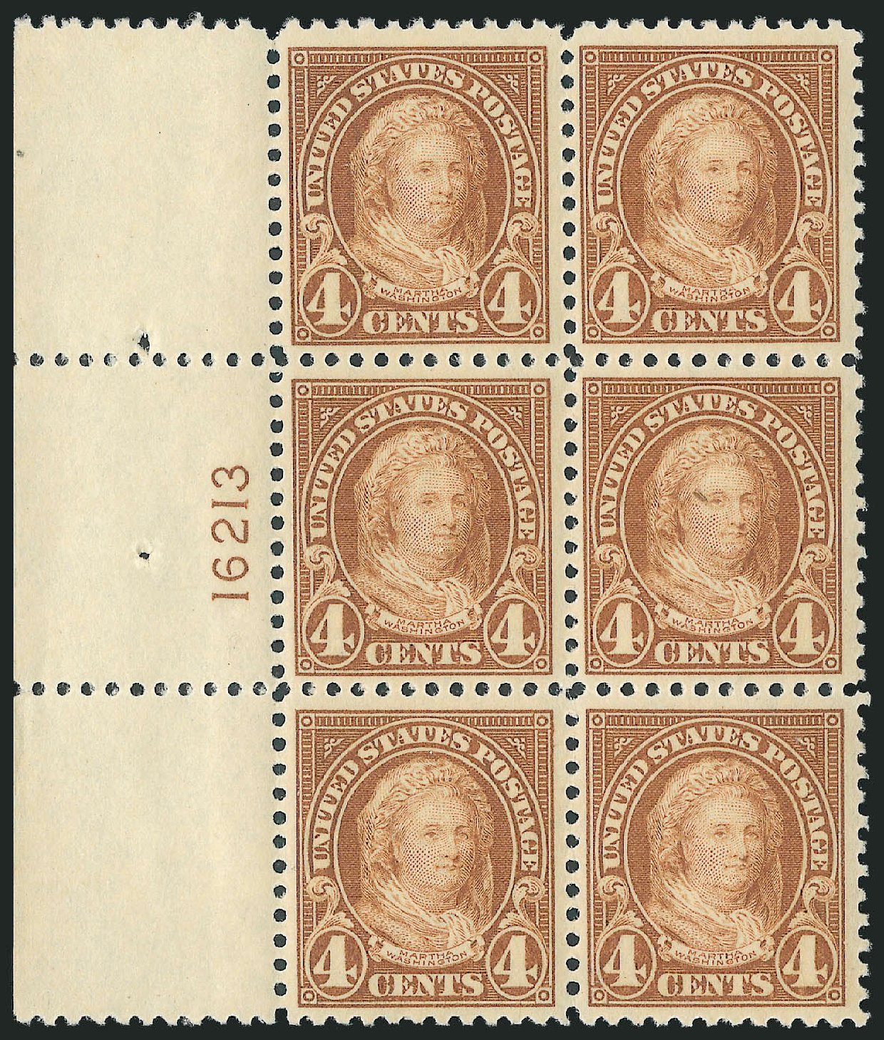 US Stamp Value Scott Cat. 556: 1923 4c Martha Washington Perf 11. Robert Siegel Auction Galleries, Jul 2013, Sale 1050, Lot 639