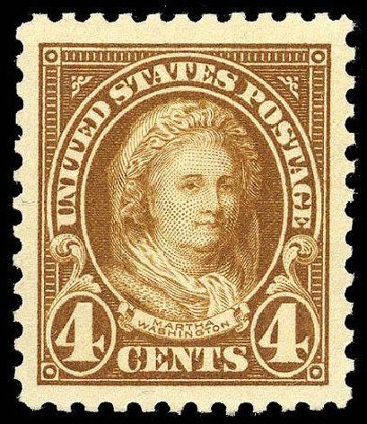Costs of US Stamp Scott Catalogue # 556: 4c 1923 Martha Washington Perf 11. Matthew Bennett International, Apr 2008, Sale 326, Lot 491