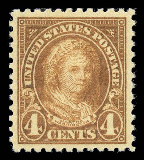Value of US Stamp Scott Catalogue # 556 - 1923 4c Martha Washington Perf 11. Matthew Bennett International, Sep 2010, Sale 331, Lot 761
