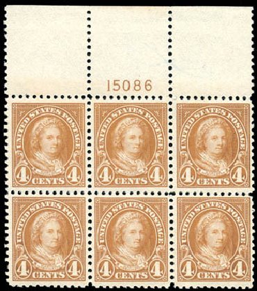 US Stamps Prices Scott Catalogue #556: 4c 1923 Martha Washington Perf 11. Schuyler J. Rumsey Philatelic Auctions, Apr 2015, Sale 60, Lot 2944