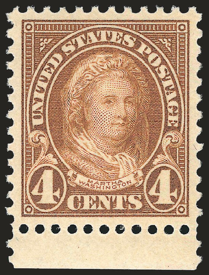 Cost of US Stamp Scott Cat. #556: 1923 4c Martha Washington Perf 11. Robert Siegel Auction Galleries, Jun 2009, Sale 975, Lot 1974