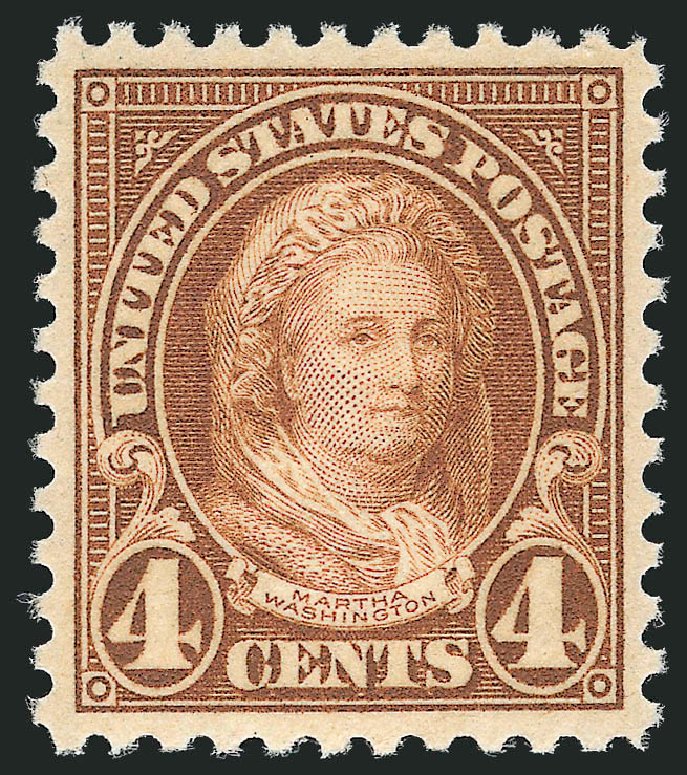 Value of US Stamp Scott Catalog 556 - 4c 1923 Martha Washington Perf 11. Robert Siegel Auction Galleries, Mar 2013, Sale 1040, Lot 1963