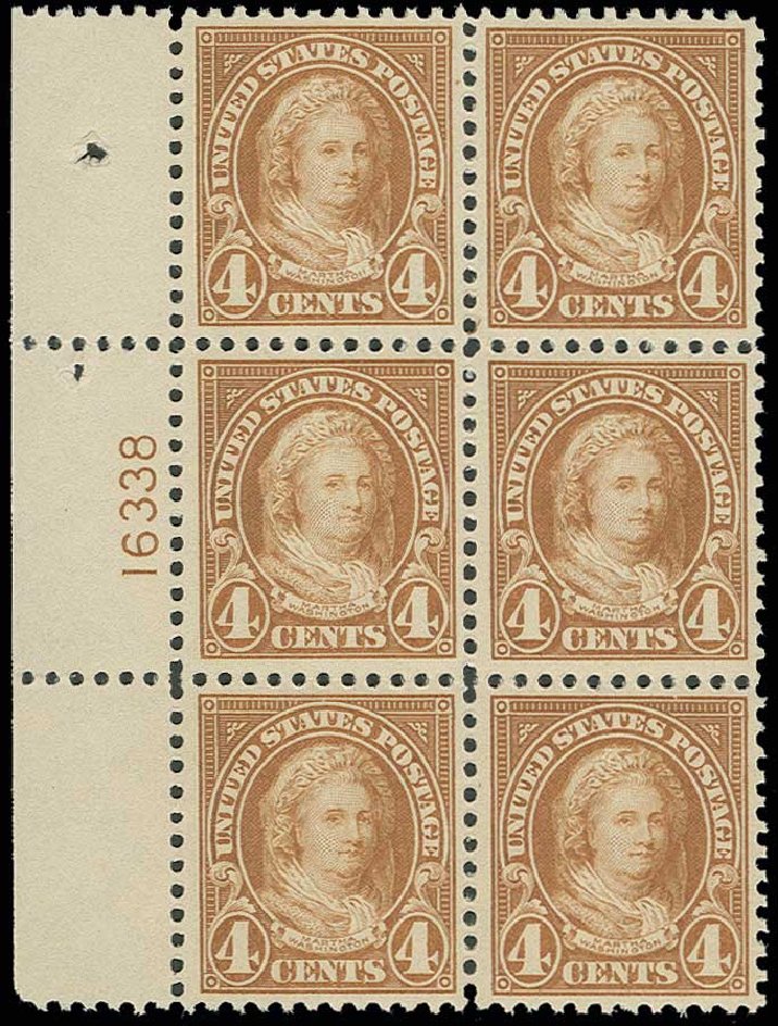 US Stamps Values Scott Cat. 556: 1923 4c Martha Washington Perf 11. H.R. Harmer, Jun 2013, Sale 3003, Lot 1396