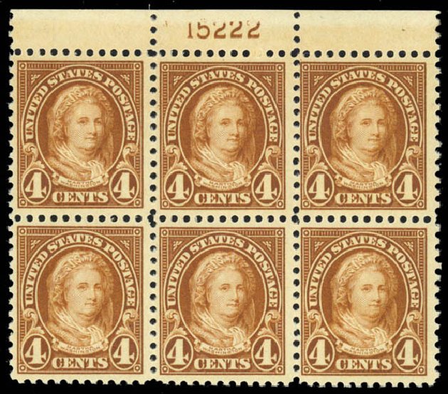 US Stamp Price Scott Catalogue 556: 1923 4c Martha Washington Perf 11. Daniel Kelleher Auctions, May 2014, Sale 652, Lot 746