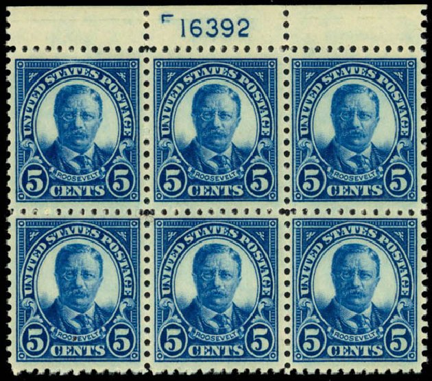 Cost of US Stamps Scott 557 - 5c 1923 Roosevelt Perf 11. Daniel Kelleher Auctions, Mar 2013, Sale 635, Lot 681