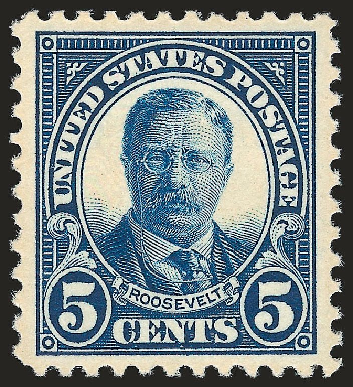 Costs of US Stamp Scott Catalog 557: 5c 1923 Roosevelt Perf 11. Robert Siegel Auction Galleries, Dec 2008, Sale 967, Lot 4933