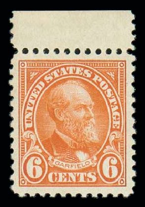 Price of US Stamps Scott Catalogue # 558 - 6c 1923 Garfield Perf 11. Matthew Bennett International, Jun 2007, Sale 319, Lot 1509