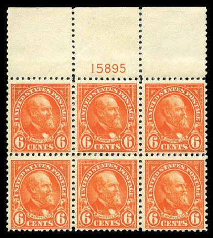 Prices of US Stamps Scott Cat. #558: 1923 6c Garfield Perf 11. Matthew Bennett International, Mar 2011, Sale 336, Lot 1329
