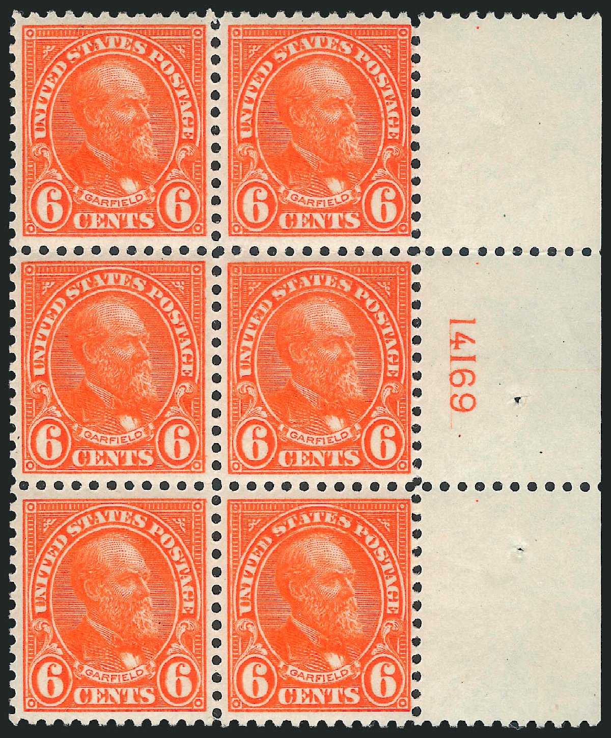 Price of US Stamps Scott Catalog 558: 1923 6c Garfield Perf 11. Robert Siegel Auction Galleries, Mar 2013, Sale 1040, Lot 1965