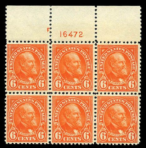 Price of US Stamps Scott Catalogue #558 - 6c 1923 Garfield Perf 11. Matthew Bennett International, Mar 2012, Sale 344, Lot 4686