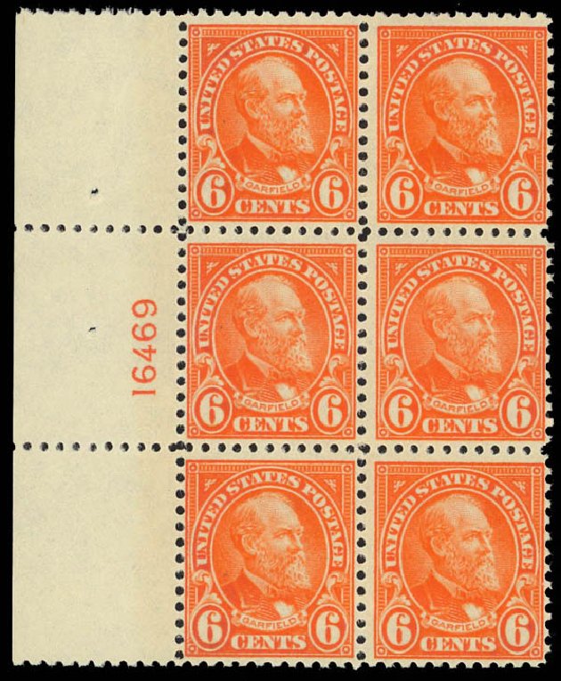 Costs of US Stamp Scott #558: 1923 6c Garfield Perf 11. Daniel Kelleher Auctions, Jan 2012, Sale 628, Lot 556