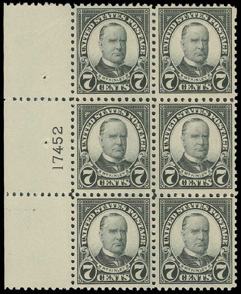Costs of US Stamp Scott Catalog # 559: 1923 7c McKinley Perf 11. H.R. Harmer, Jun 2013, Sale 3003, Lot 1398