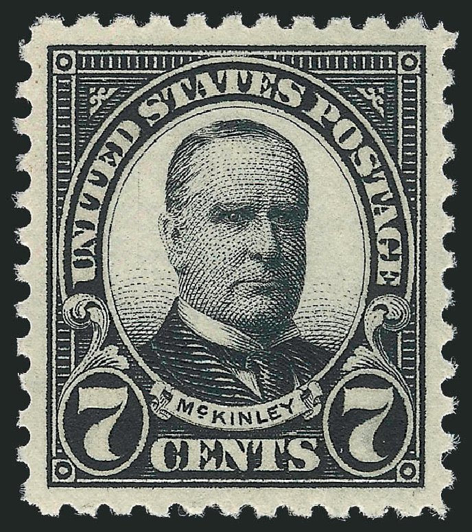 Values of US Stamp Scott Cat. 559 - 7c 1923 McKinley Perf 11. Robert Siegel Auction Galleries, Jun 2012, Sale 1026, Lot 1468