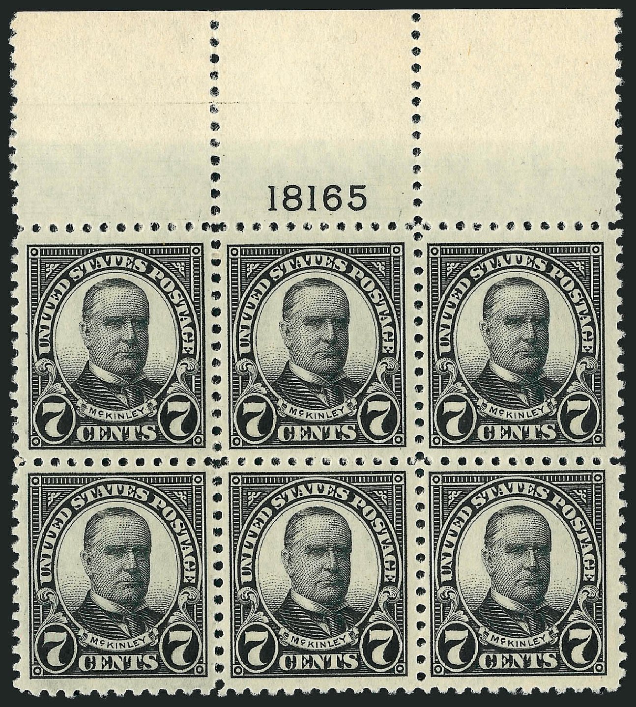 Prices of US Stamp Scott Catalogue #559 - 1923 7c McKinley Perf 11. Robert Siegel Auction Galleries, Sep 2008, Sale 962, Lot 2848