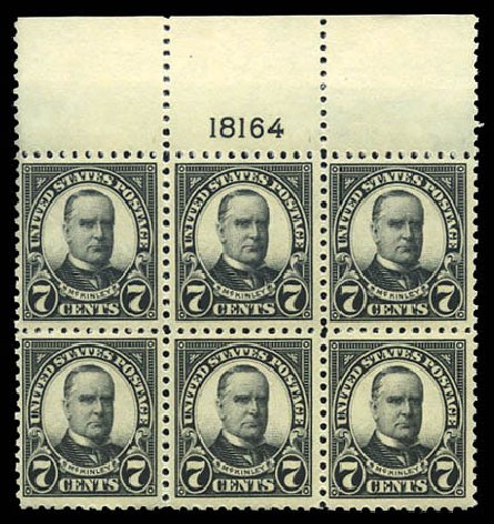 Cost of US Stamps Scott #559: 1923 7c McKinley Perf 11. Matthew Bennett International, Mar 2011, Sale 337, Lot 3019