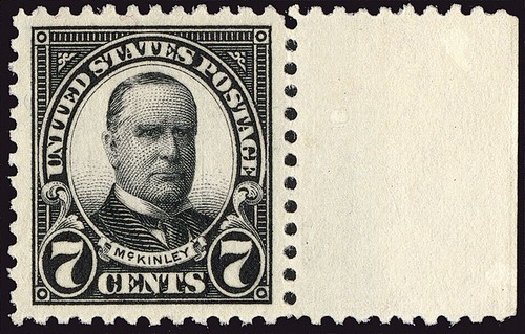 US Stamps Prices Scott Catalogue 559 - 1923 7c McKinley Perf 11. Spink Shreves Galleries, Jan 2014, Sale 146, Lot 450