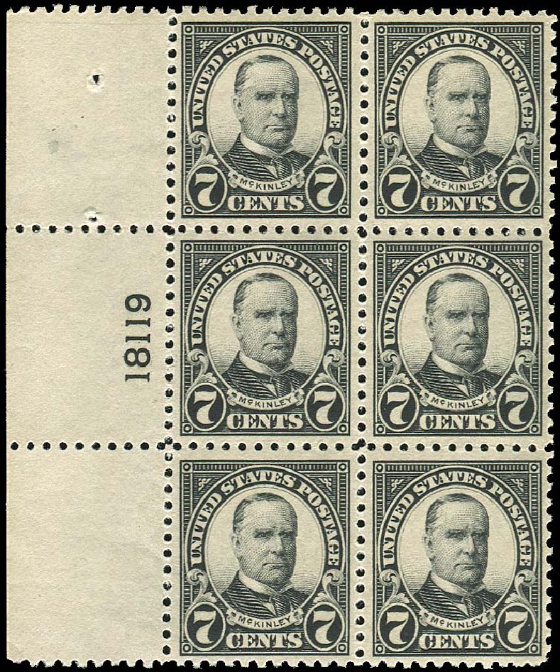 US Stamp Value Scott 559 - 1923 7c McKinley Perf 11. Regency-Superior, Nov 2014, Sale 108, Lot 1361