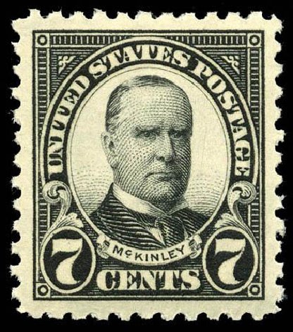 US Stamp Value Scott #559: 7c 1923 McKinley Perf 11. Matthew Bennett International, Apr 2008, Sale 326, Lot 494