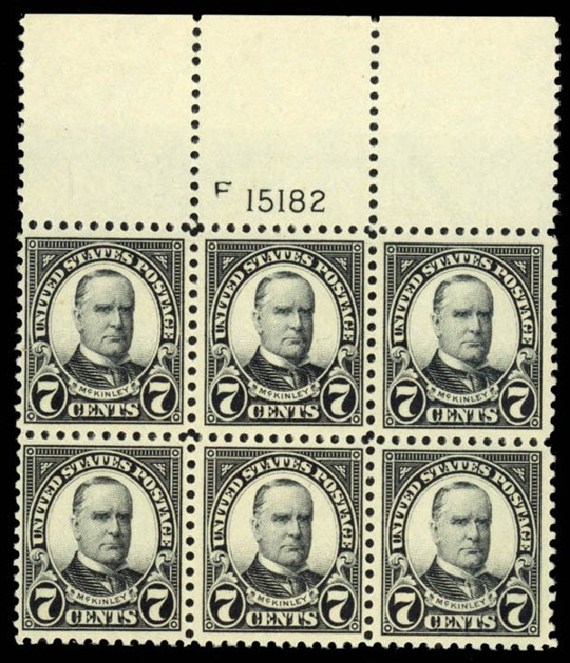 Value of US Stamps Scott Cat. #559: 7c 1923 McKinley Perf 11. Daniel Kelleher Auctions, Mar 2014, Sale 648, Lot 2252