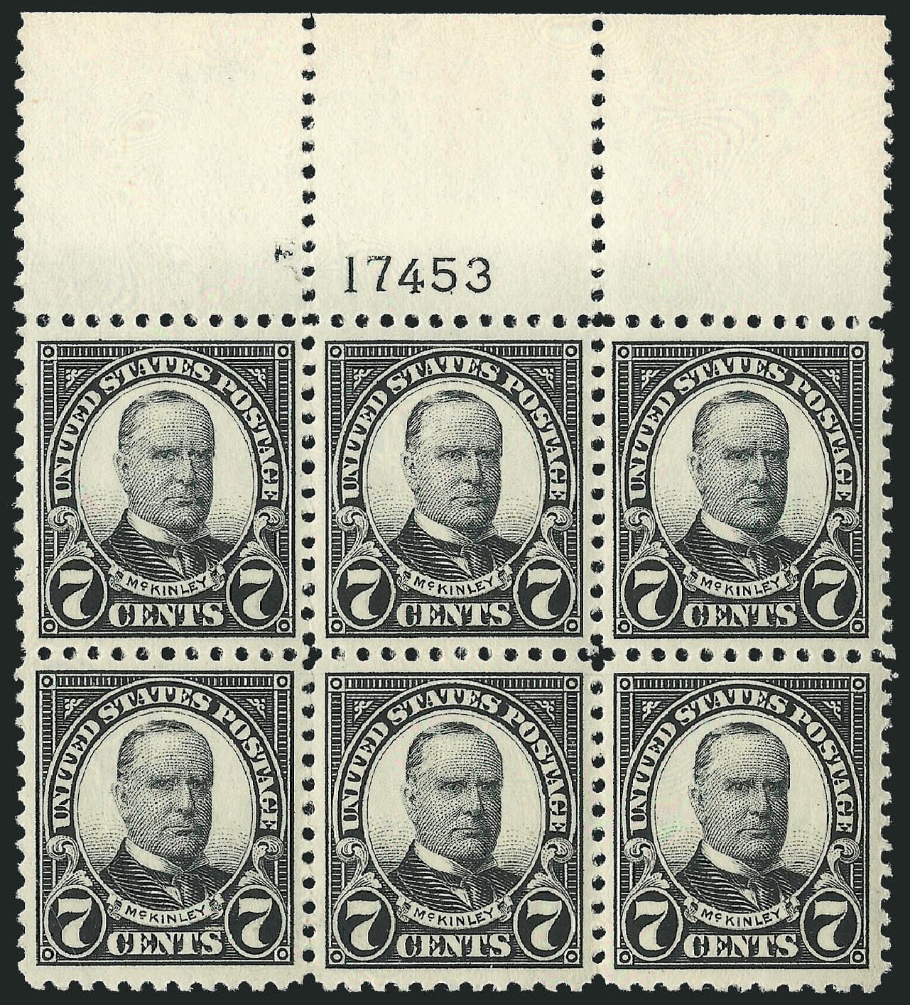 US Stamp Prices Scott #559 - 1923 7c McKinley Perf 11. Robert Siegel Auction Galleries, Mar 2014, Sale 1067, Lot 1616