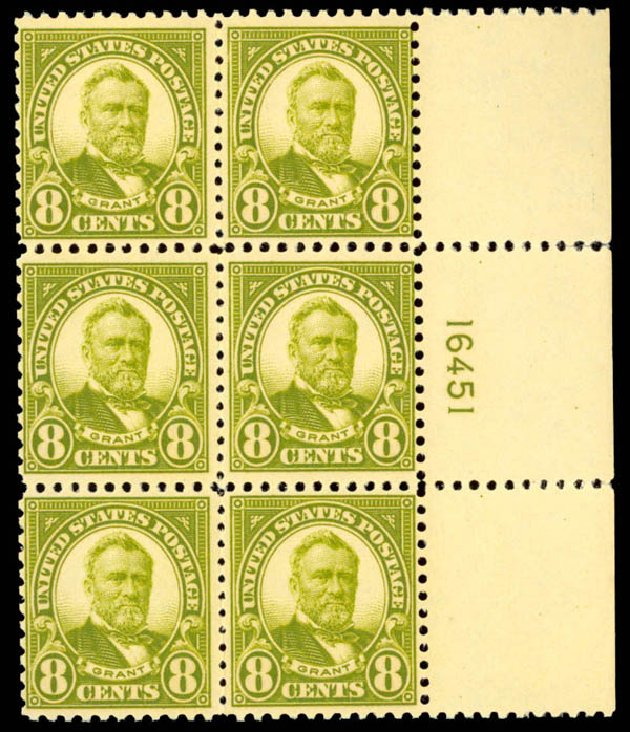 US Stamp Values Scott Catalogue 560: 1923 8c Grant Perf 11. Daniel Kelleher Auctions, Aug 2015, Sale 672, Lot 2807