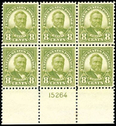 Values of US Stamps Scott Catalog 560 - 1923 8c Grant Perf 11. Schuyler J. Rumsey Philatelic Auctions, Apr 2015, Sale 60, Lot 2947