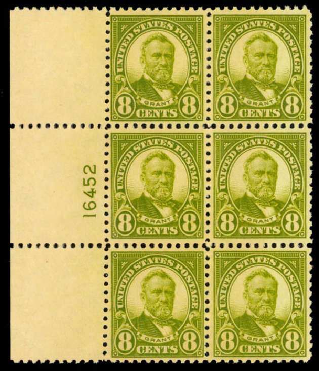 US Stamps Price Scott 560: 8c 1923 Grant Perf 11. Daniel Kelleher Auctions, Apr 2013, Sale 636, Lot 429