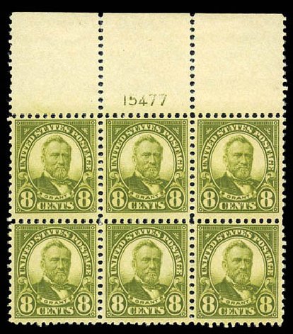 Costs of US Stamp Scott Cat. # 560: 1923 8c Grant Perf 11. Matthew Bennett International, Mar 2012, Sale 344, Lot 4690