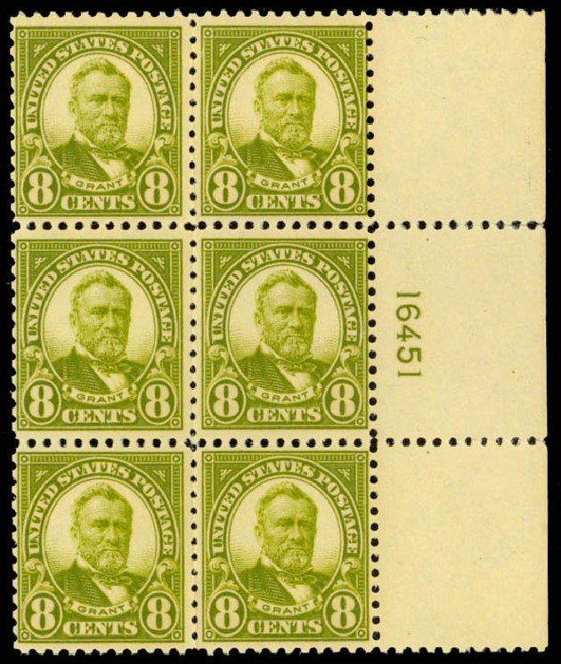 US Stamps Value Scott # 560 - 8c 1923 Grant Perf 11. Daniel Kelleher Auctions, Sep 2014, Sale 655, Lot 750