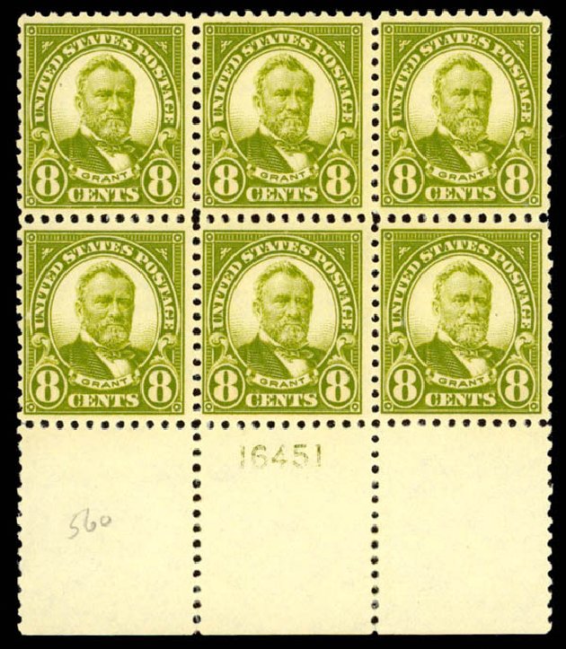Cost of US Stamp Scott # 560: 8c 1923 Grant Perf 11. Daniel Kelleher Auctions, Sep 2013, Sale 639, Lot 1204