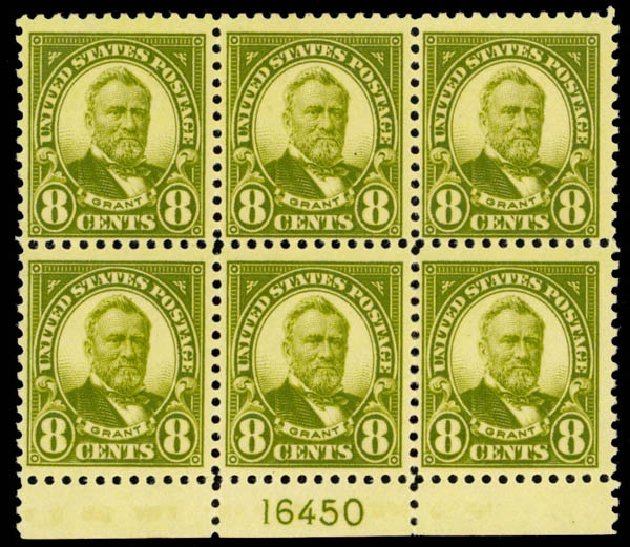 US Stamp Values Scott Cat. # 560: 8c 1923 Grant Perf 11. Daniel Kelleher Auctions, Oct 2014, Sale 660, Lot 2432
