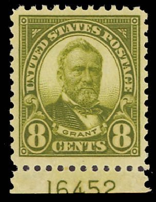Cost of US Stamps Scott # 560: 8c 1923 Grant Perf 11. Daniel Kelleher Auctions, Aug 2012, Sale 631, Lot 1303