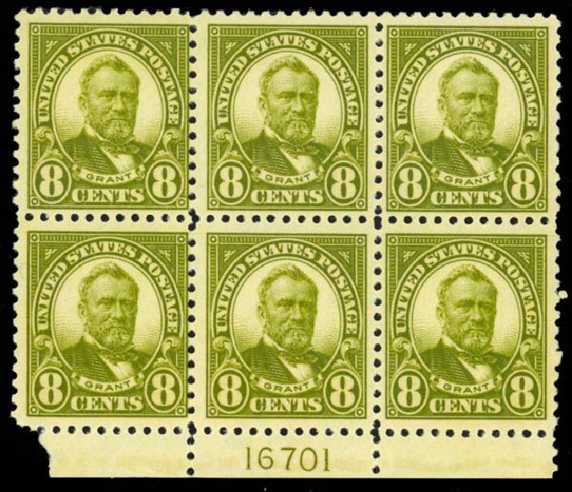 Costs of US Stamp Scott Catalogue 560 - 8c 1923 Grant Perf 11. Daniel Kelleher Auctions, Mar 2014, Sale 648, Lot 2253