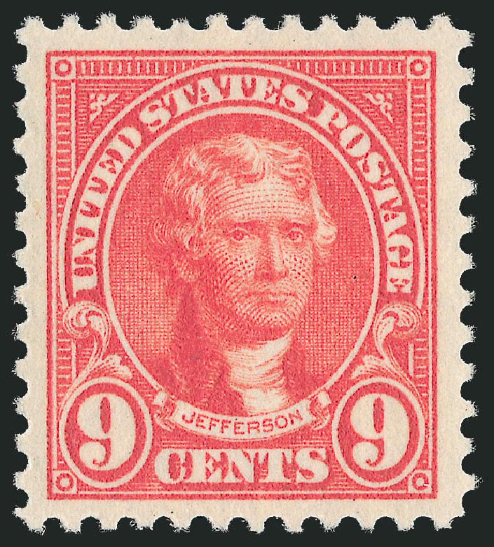 US Stamp Values Scott Cat. #561 - 1923 9c Jefferson Perf 11. Robert Siegel Auction Galleries, Nov 2012, Sale 1034, Lot 488